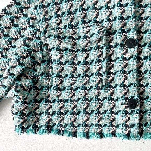 ZARA Crop Tweed Shacket - Picture 6 of 12